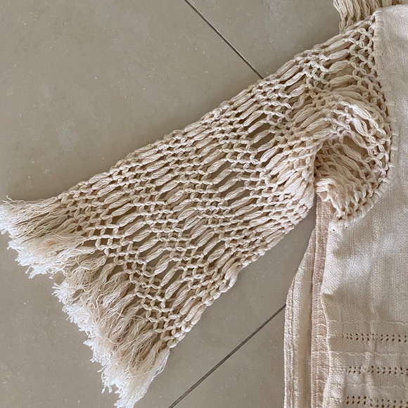 Jaline 100% Cotton Artisan Summer Boho Makrame Handwoven Beachwear Dress Size S - Picture 6 of 11